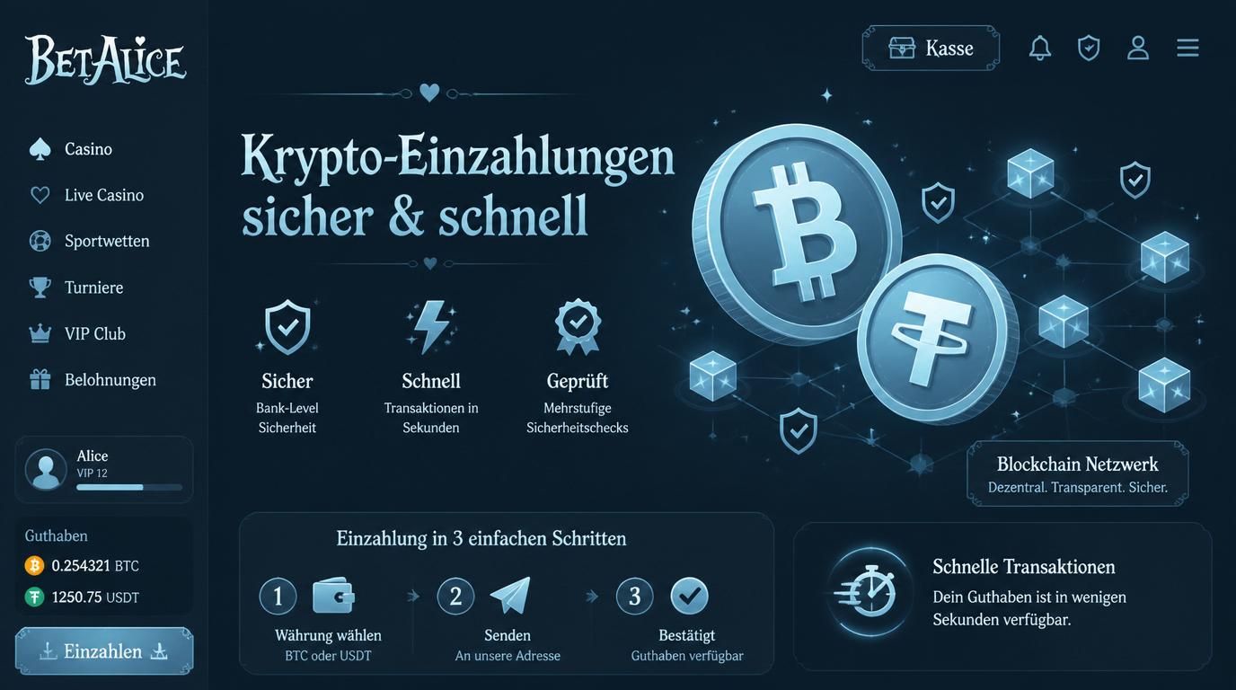 Kryptofreundlichkeit: schnelle Einzahlungen, sichere Protokolle, modernes Payment überwacht.